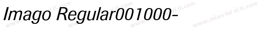 Imago Regular001000字体转换